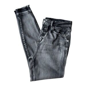 Judy Blue Gray Black Skinny Stretch Jeans with Subtle Fading and Distress